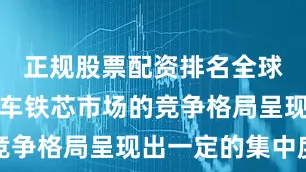 正规股票配资排名全球及中国汽车铁芯市场的竞争格局呈现出一定的集中度